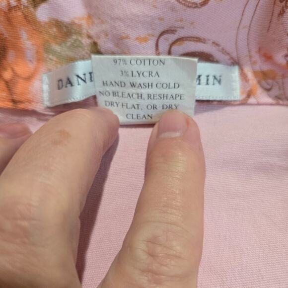 Daniel Benjamin Pink Denim Jacket Floral Print with Sequins Size M Soft Girl - Picture 6 of 12